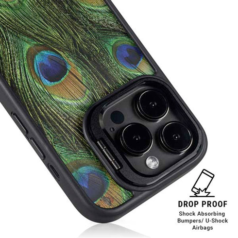 Peacock iPhone 14 Pro Kickstand Case